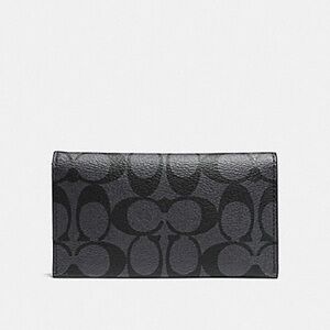 COACH UNIVERSAL PHONE CASE IN SIGNATURE F63972 CHARCOAL/BLACK